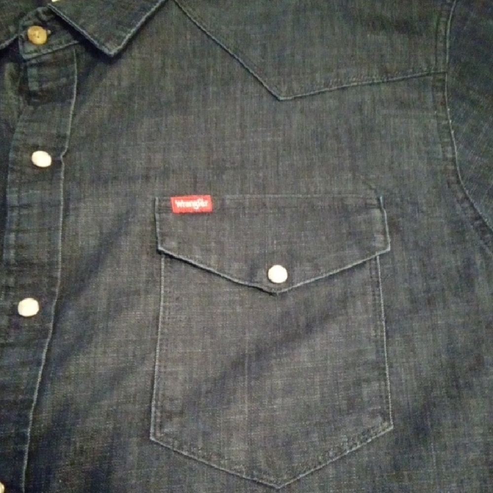 Wrangler Men's Dark Blue Casual Shirt - Picture 4 of 13